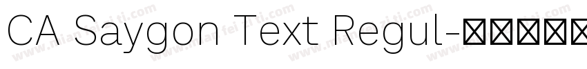 CA Saygon Text Regul字体转换